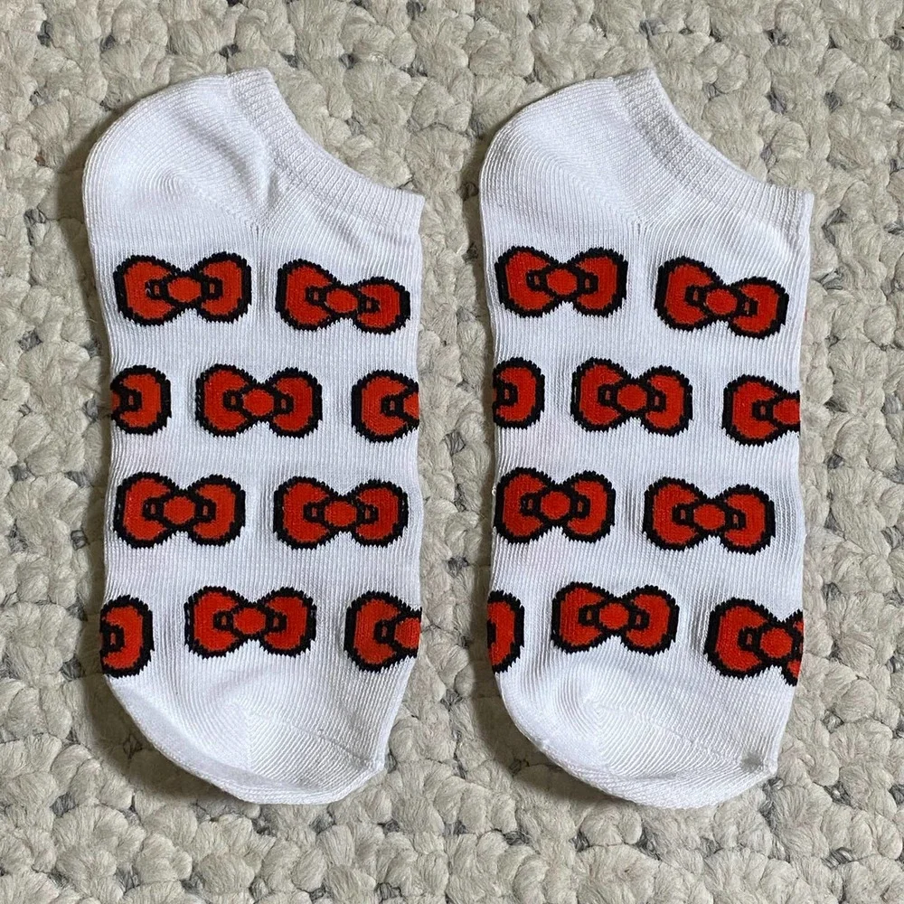 Hello Kitty RED BOW white Socks New Limited Edition sanrio adult Authentic 67 89